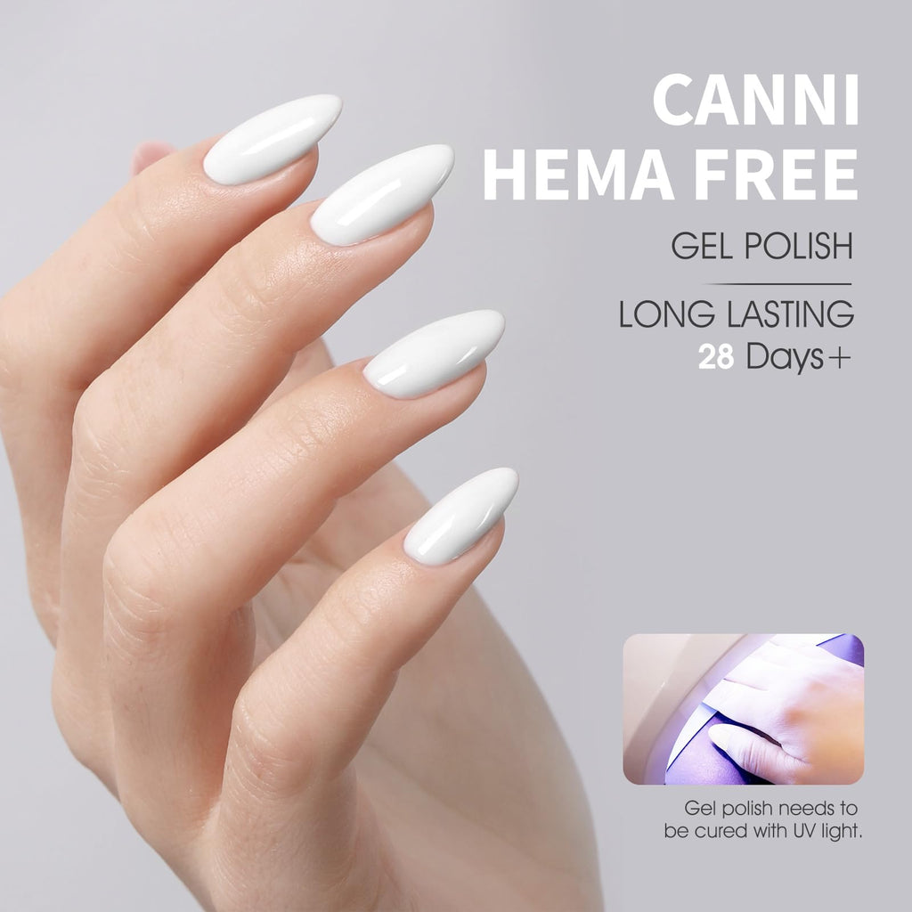 CANNI Esmaltes Semipermanentes de Uñas Color: Blanco