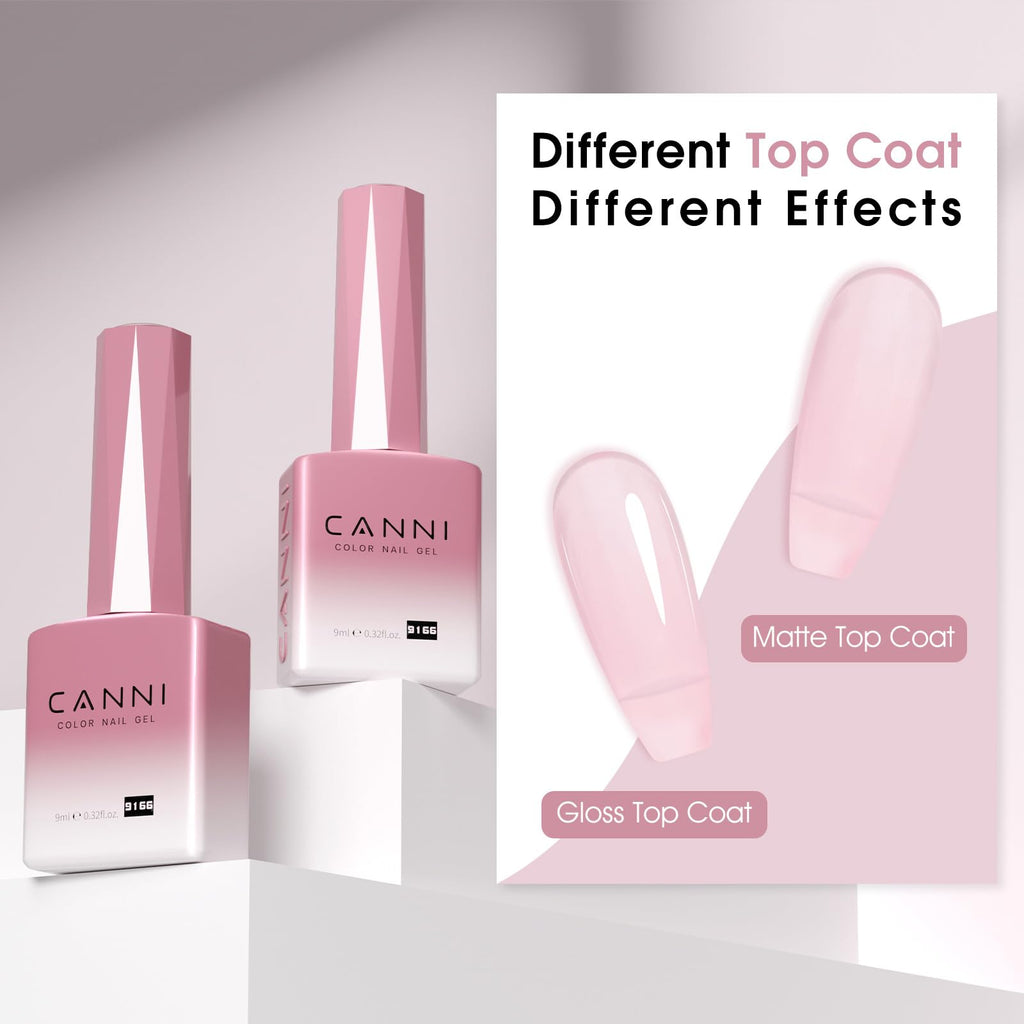 CANNI Esmalte en gel semipermanente transparente   Color: 9166