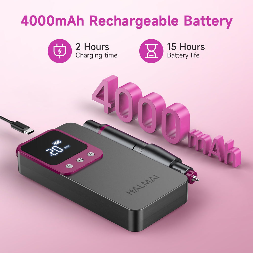 Torno Portátil para Uñas Profesional HALMAI