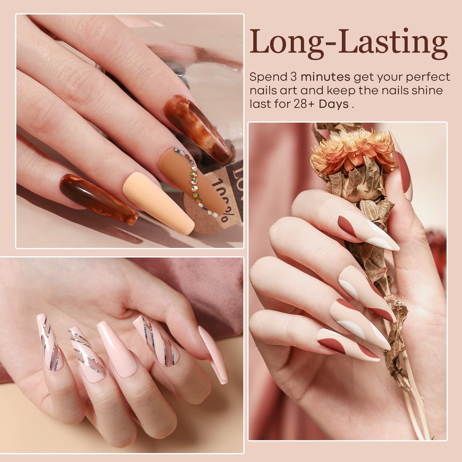 Esmaltes semipermanentes pack 6 unidades