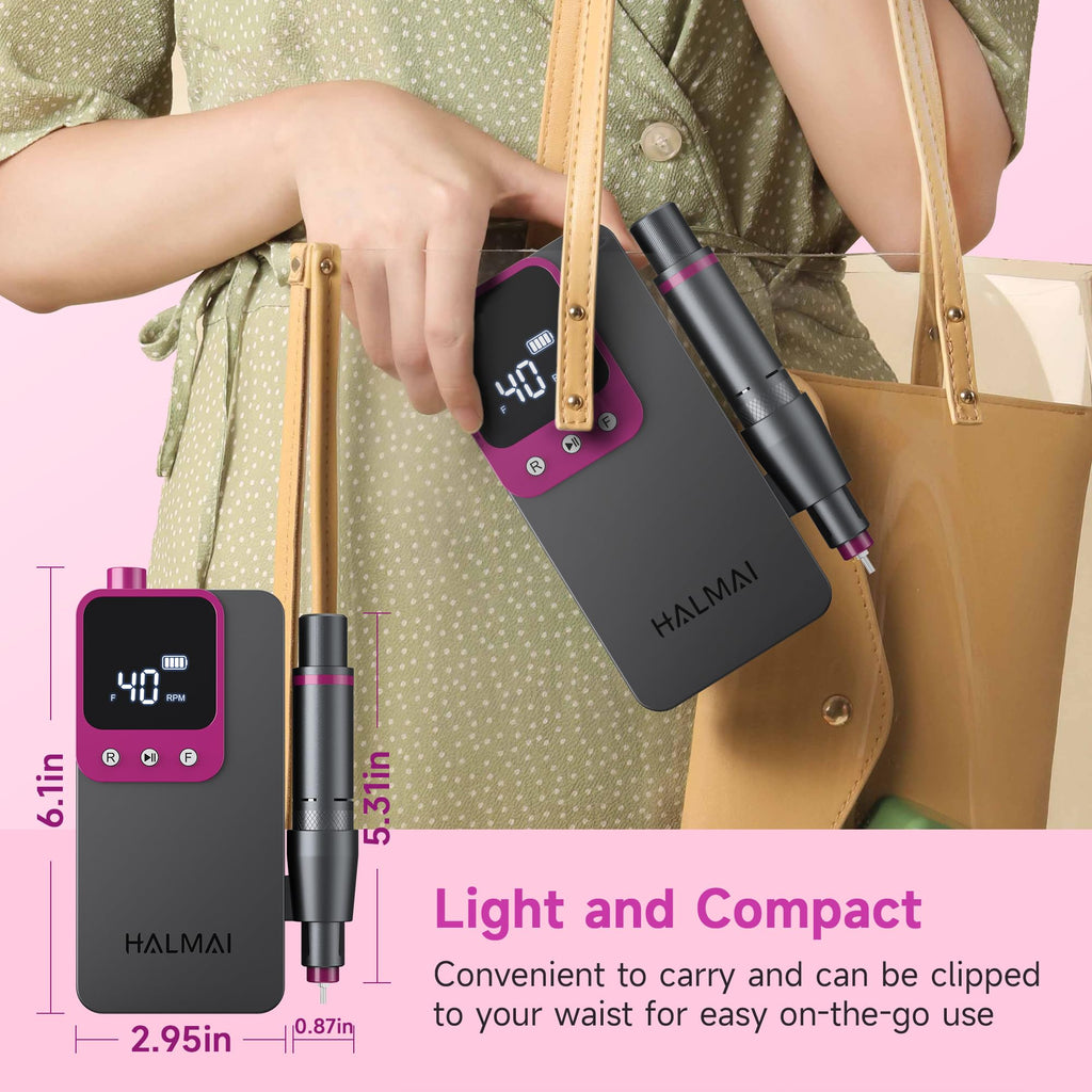 Torno Portátil para Uñas Profesional HALMAI